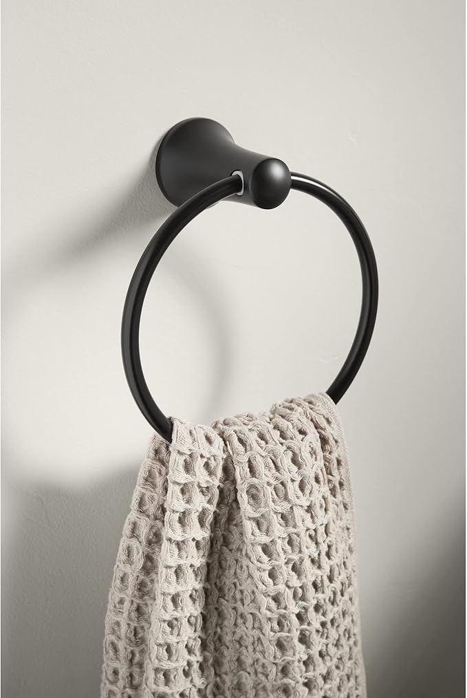 Kohler K-21955 Tempered 6-7/8" Wall Mounted Towel Ring - Matte Black