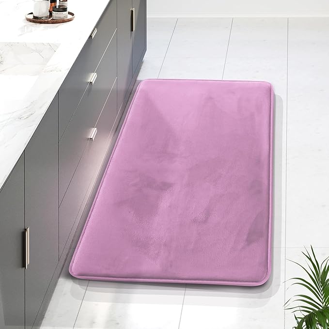 Clara Clark Bathroom Rugs, Velvet Memory Foam Bath Mat, Non-Slip Bath Rugs, Machine Wash, Dries Quickly, Ultra Soft Plush Bath Mats for Bathroom,