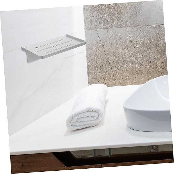 4pcs Bathroom Wall-Mounted Phone Holder No Drilling Required Space-Saving Storage Rack for Toiletries and Essentials Versatile Corner Shelf for Easy Organization