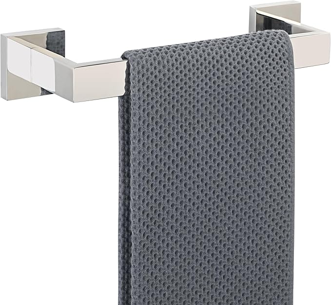 Alise Polished Chrome Towel Bar, 12 Inch Towel Racks for Bathroom, SUS304 Stainless Steel Towel Holder Wall Mounted, Heavy Duty Towel Hanger for Bathroom & Kitchen (Polished Chrome)