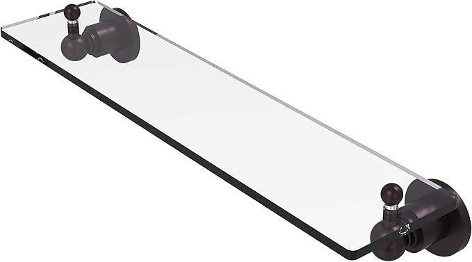 Allied Brass AP-1/22 Astor Place 22 inch Vanity Beveled Edges Glass Shelf, Antique Bronze