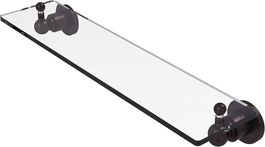 Allied Brass AP-1/22 Astor Place 22 inch Vanity Beveled Edges Glass Shelf, Antique Bronze