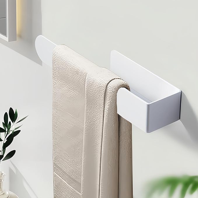 SEIDO Hand Towel Holder, Heavy Duty Self Adhesive Towel Bar ?€? No Drill Stick on Wall, SUS 304 Stainless Steel Towel Rack for Small Bathroom, Kitchen, RV, White