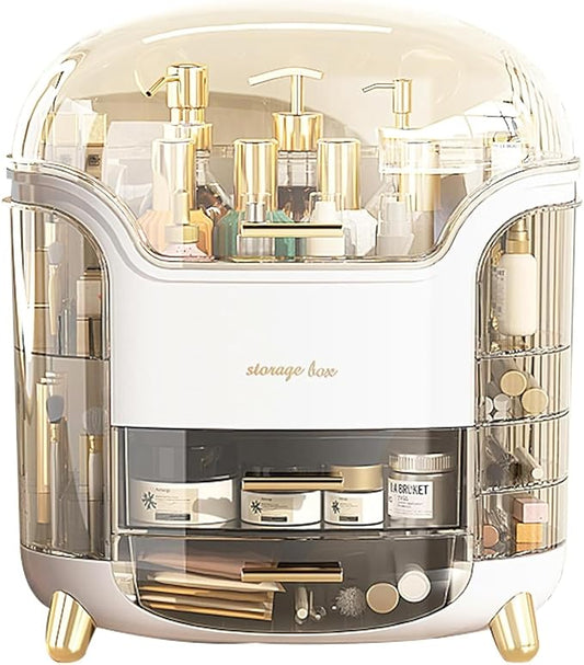 Makeup Organizer Countertop Egg Shape (Oval) Portable Vanity Cosmetics Makeup Brush Holder Beauty Organizers and Storage