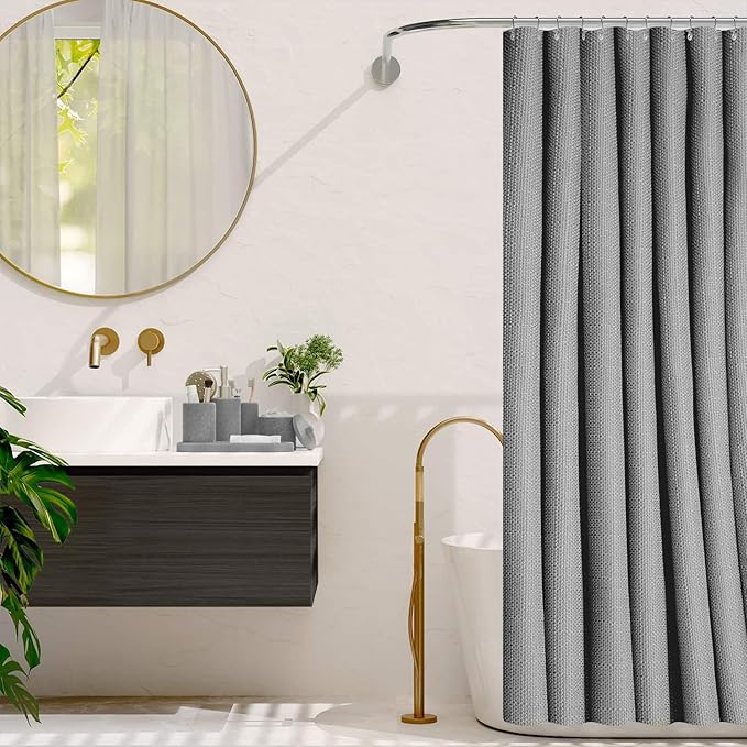 Clara Clark Bathroom Set - Grey Bathroom Accessories Set, 5PC Bathroom Accessory Set, Bathroom Sets with Soap Dispenser, Toothbrush Holder, Tumbler, Cotton Swab Jar & Vanity Tray
