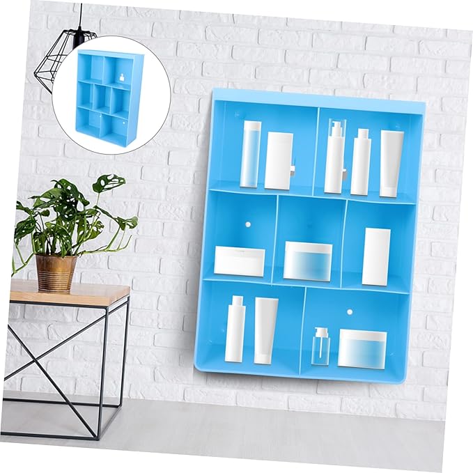 SOLUSTRE 1pc Wall Mounted Storage Rack Nail Shelf for Bathroom Kitchen Living Material Easy Installation Space Saving Organizer