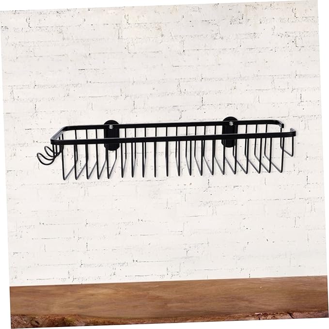 1Pc Wall Mounted Storage Rack No Drill Shelf for Bathroom Kitchen Stylish Organizer for Shampoo Toiletries Functional Design Easy Installation