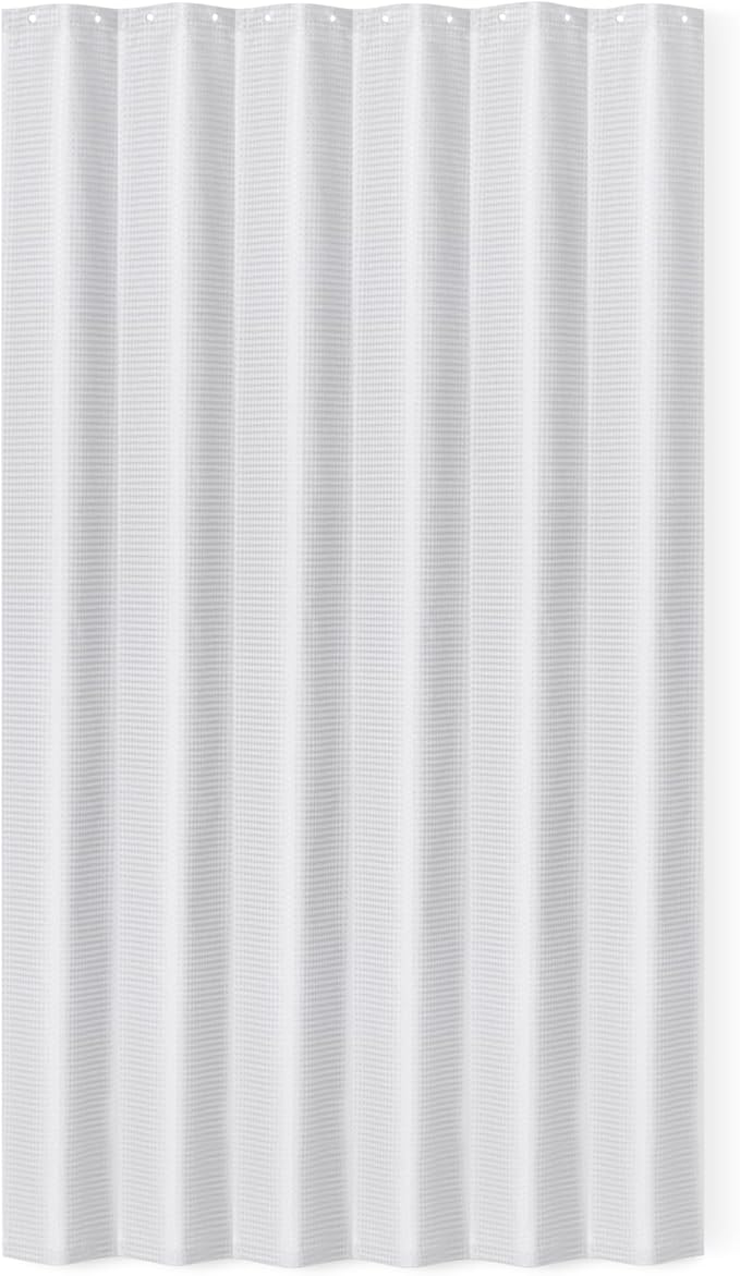 Amazon Basics Modern Style Polyester Shower Curtain, Quick-Drying, 72x72 inches, White