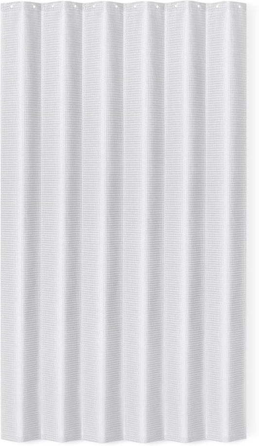 Amazon Basics Modern Style Polyester Shower Curtain, Quick-Drying, 72x72 inches, White