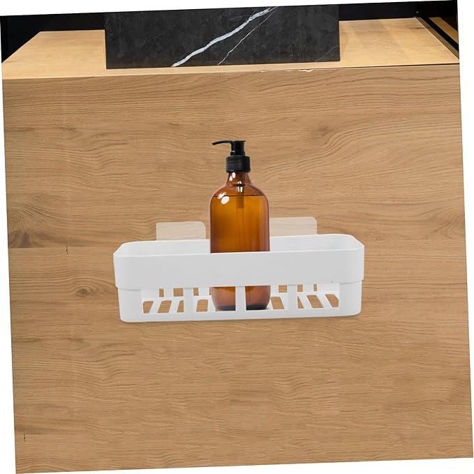 Wall-Mounted Storage Rack Design Bathroom Shelf for Toiletries Kitchen Organizer and Easy to Clean White for Space-Saving