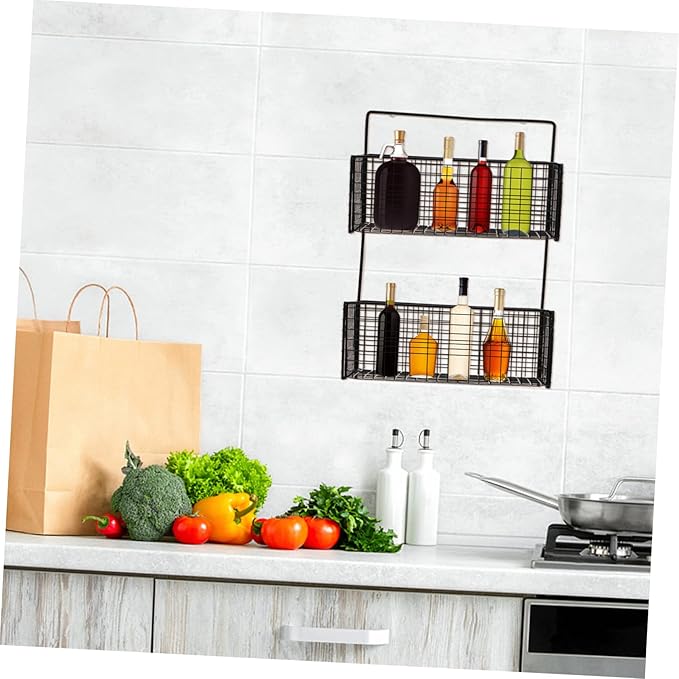 ABOOFAN Floating Shelves Bathroom Wall Mount Storage Draining Rack Multi-Function Shelf Black Decor
