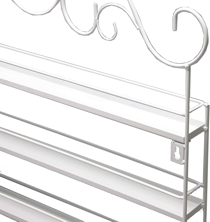 FixtureDisplays® White Metal Nail Polish Mountable 5 Tier Organizer Display Rack Essential Oil Rack 16034-WHITE