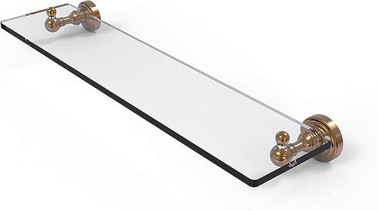 Allied Brass Waverly Place Collection 22 Inch Vanity Beveled Edges Glass Shelf, 22-Inch, Brushed Bronze