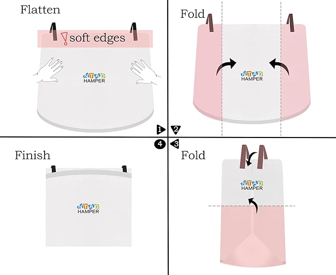NTAOHAMPER Laundry Hamper,Laundry Basket,Baby Nursery Hamper,Waterproof Storage Bin,Clothes Organizer Basket,Room Decor(Ribbon Bow)