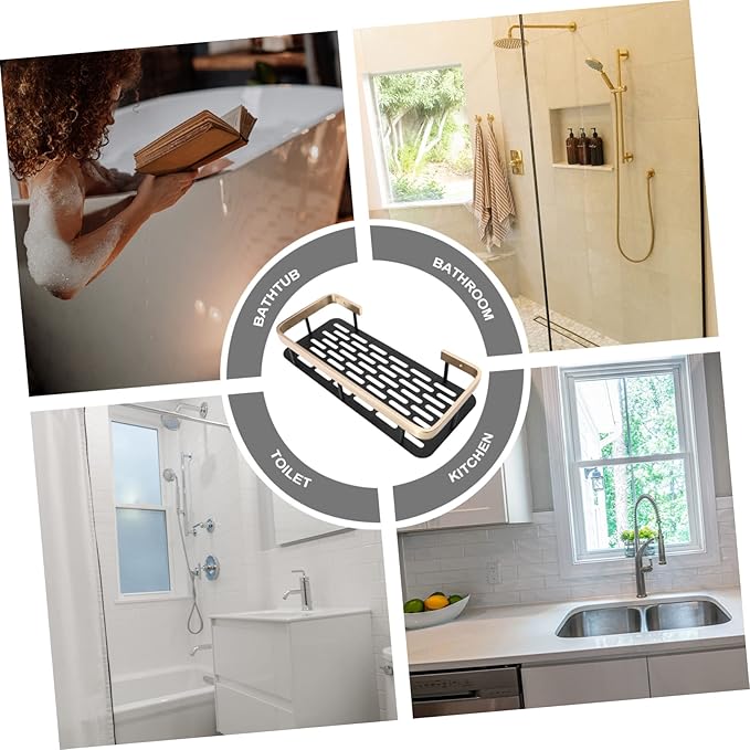 Nail Storage Stands Wall Shelf for Bathroom Kitchen Rack Black Shelves Storage Organizer