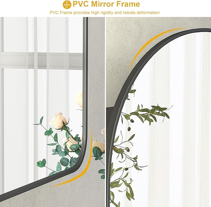 Arched Medicine Cabinet with Mirror,PVC Arched Black Medicine Cabinets Mirror,24x28 Mirrored Medicine Cabinets for Bathroom Mirror Cabinet,Surface Mount Medicine Cabinet,botiquines de baño