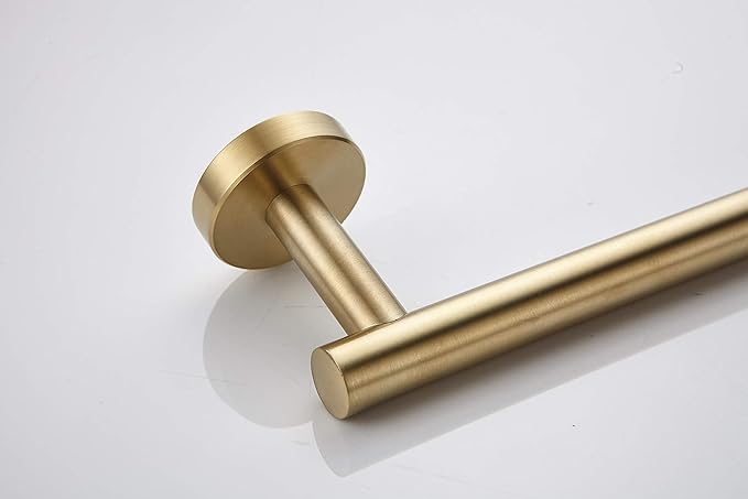 TocTen Bath Towel Bar - Thicken SUS304 Stainless Steel Bathroom Towel Holder, Towel Rod for Bathroom Heavy Duty Wall Mounted Towel Rack Hanger (16IN, Gold)