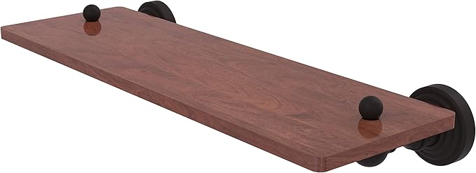 Allied Brass WP-1-16-IRW Waverly Place Collection 16 Inch Solid IPE Ironwood Wood Shelf, Oil Rubbed Bronze