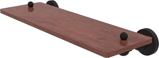 Allied Brass WP-1-16-IRW Waverly Place Collection 16 Inch Solid IPE Ironwood Wood Shelf, Oil Rubbed Bronze