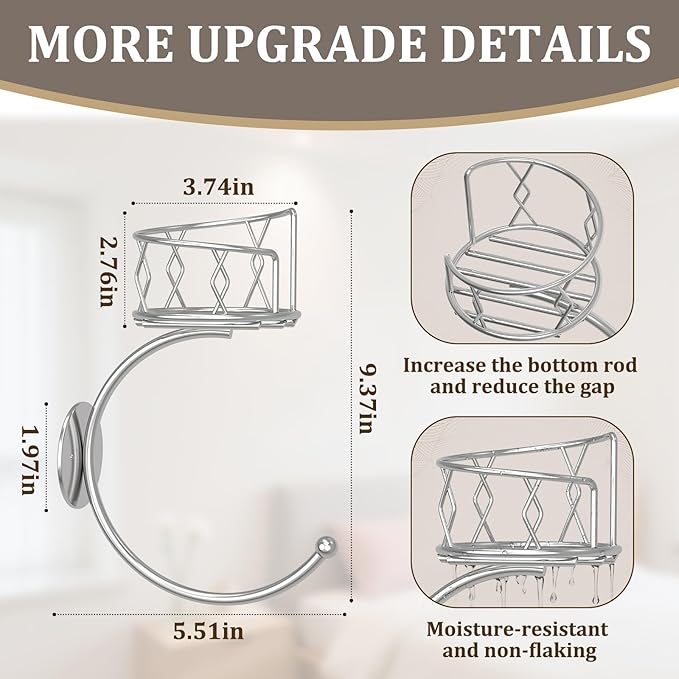 Simple Silver Hand Towel Holder for Bathroom Wall, Metal Sturdy Wall-Mounted Towel Hook with Candle Holder for Vase and Bottled, Hand Towel Racks/Hanger for Bathroom Decor and Kitchen
