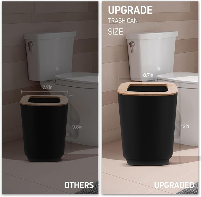 Bathroom Accessories Set,Black Bathroom Set,22 Pieces Bathroom Accessory Set with Shower Curtain,Trash Can for Bathroom Accessories Décor and Home Gifts