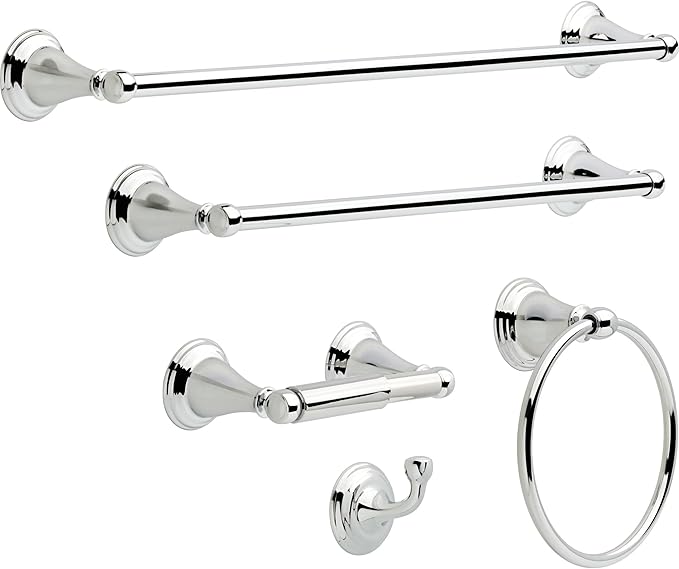 Delta 70018 Windemere 18 in. Wall Mount Towel Bar Bath Hardware Accessory in Polished Chrome