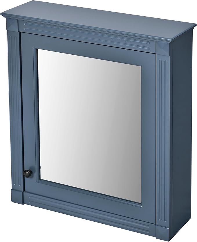 Merax Wall Mounted Medicine Cabinet with Mirror & Adjustable Shelves, 24" x 28" Over Toilet Bathroom Storage Cabinet