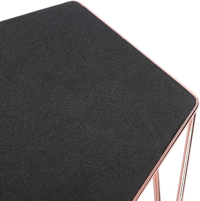 Organizer Tray,Makeup Organizer,Bathroom Sixangle Mirror Metal Gold Cosmetic Jewelry Storage Organizer Tray Box Plate for Makeup Brushes Perfume Lipsticks Nail Polish Makeup Holder(Rose Gold)