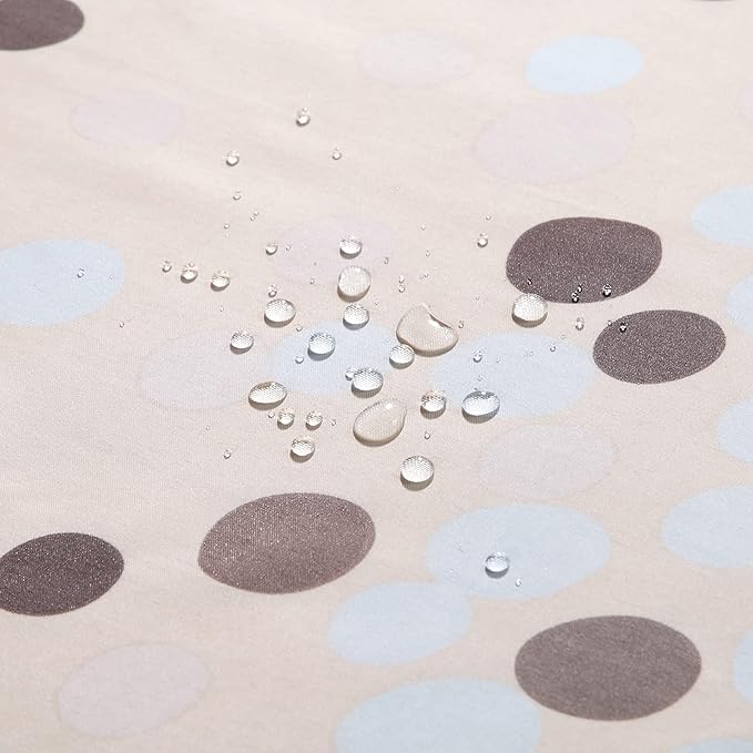 Long Fabric Shower Curtain, Sand Khaki Brown Ombre Polka Dot Shower Curtains for Bathroom, Waterproof Bathroom Curtains, 72" W x 78" H
