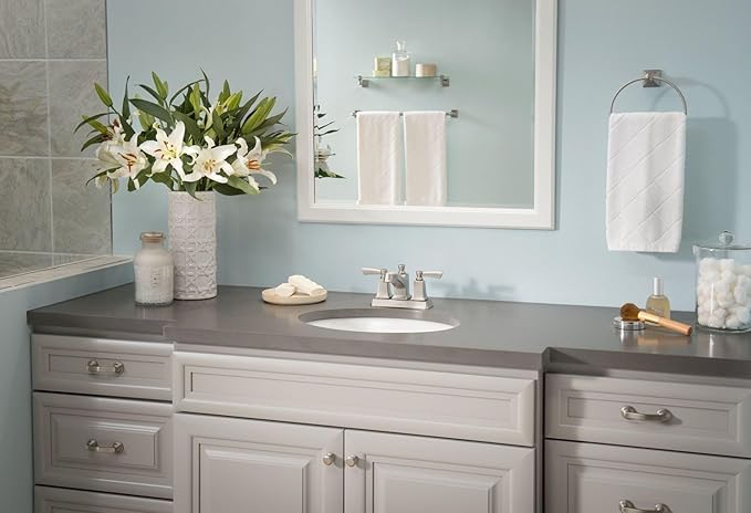Moen DN8324BN Retreat Collection 24-Inch Bathroom Single Towel Bar, Brushed Nickel