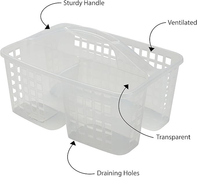 Bath Bliss 2 in 1 Portable, Bathroom Shower Caddy for Shampoo, Conditioner, Soap, and Cosmetics, in Bath Tote