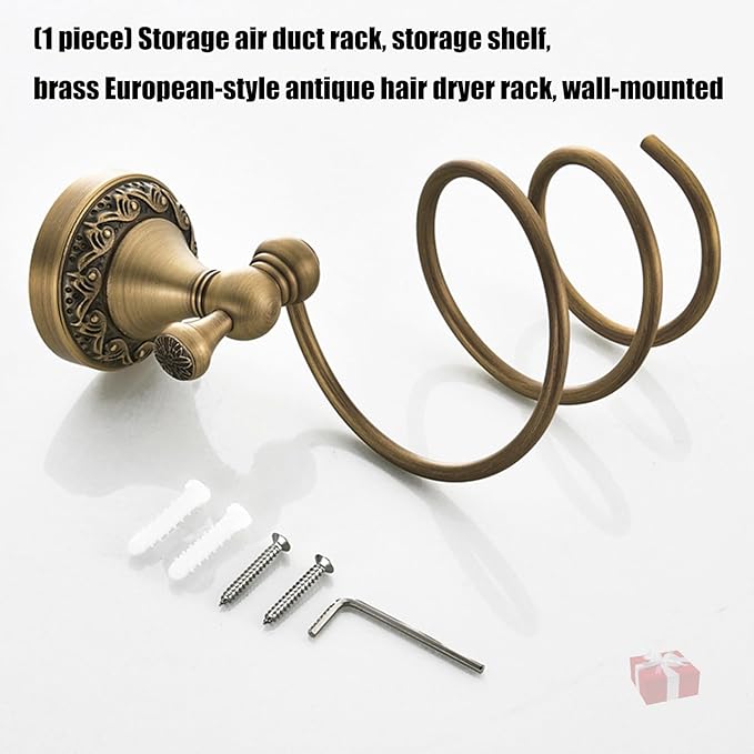 3. Wall for Hair Dryers & Accessories Rustproof Bathroom Shelf Easy Install Compact Design Vintage Bathroom Accessories Set