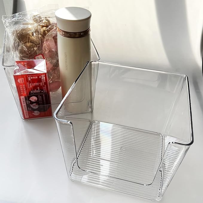 2 Pcs Acrylic Makeup Mask Paper Storage Box, 6.2x6.2x5.7 In Cover Desktop Cosmetics Debris Cotton Pad, Swabs, Sanitary Napkin Organizer, Transparent Dustproof Finishing Container