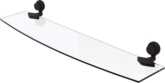 Allied Brass 433T/24-ORB 433 T Venus Collection Inch Twist Accents Glass Shelf, 24-Inch by 5-Inch, Oil Rubbed Bronze