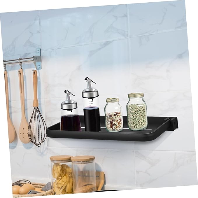 Folding Wall Shelf for Bathroom Space-Saving Metal Storage Rack Easy Installation Modern Design for Toiletries Cosmetics and More Laundry Room Kitchen