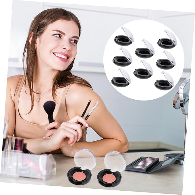 DOITOOL 24pcs Small Eyeshadow Storage Case for Makeup Compact Blusher Box for Travel and Daily Use Empty Eyeshadow Organizer for Cosmetic Sub Packaging