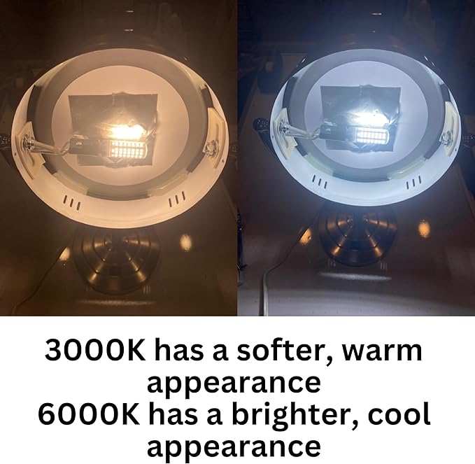 JERDON LED Replacement Light Bulb for Makeup Mirrors - 3000K (2 Pack) - LED Bulbs for Mirrors - Yellow-Tinted Lightbulbs