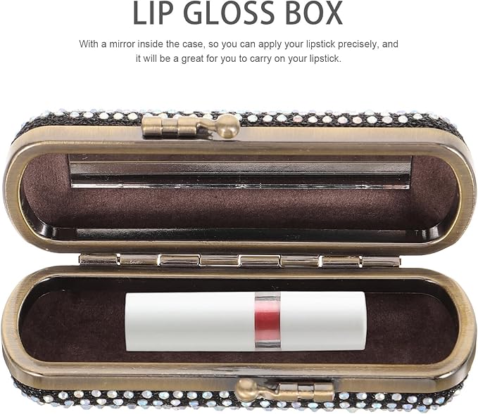 Space-saving Lipstick Case Jewelry Box Portable Makeup Organizer Mirror