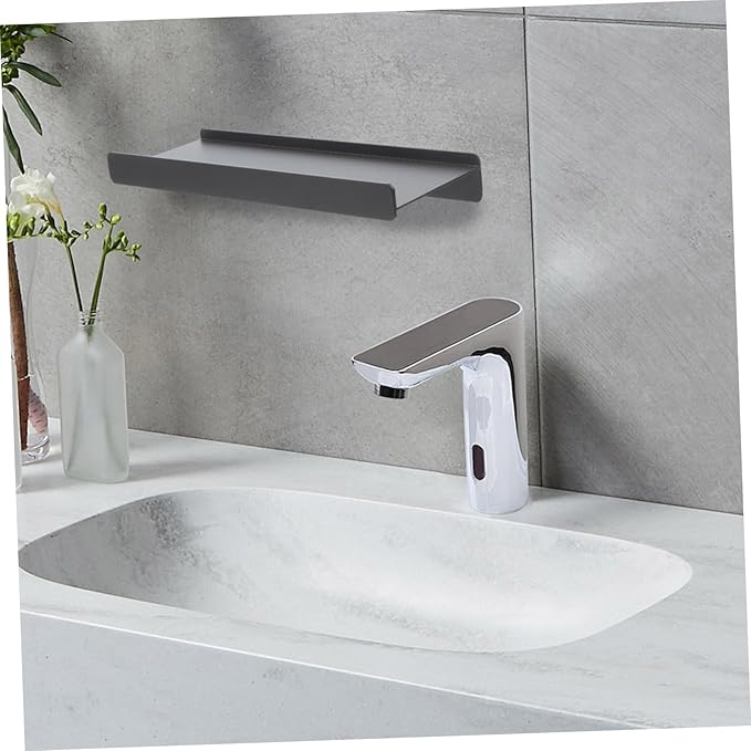 Aluminum Alloy Floating Shelf for Bathroom Storage Wall Mounted Decorative Organizer for Makeup Toiletries for Modern Spaces