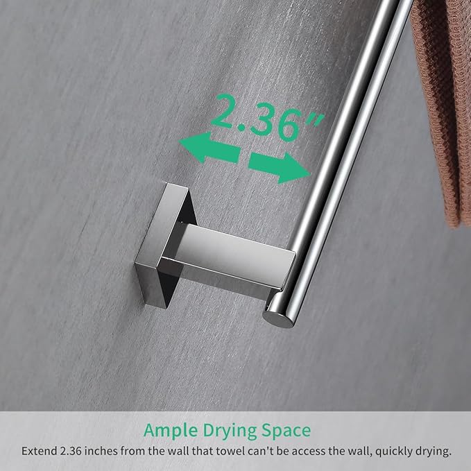 Miyili 30-Inch Bathroom Single Towel Bar Stainless Steel Towel Rack Bath Towel Hanger Wall Mount Polished Finish, A02C75A