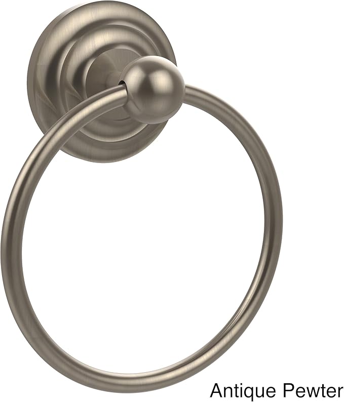 Allied Brass QN-16 Que Towel Ring, Polished Chrome