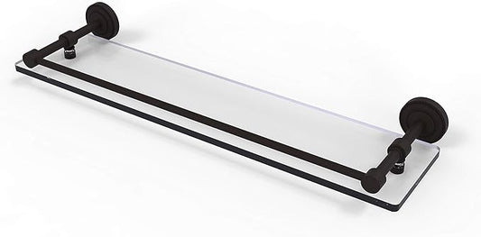 Allied Brass DT-1/22-GAL-ORB Dottingham 22 Inch Gallery Rail Glass Shelf, Oil Rubbed Bronze