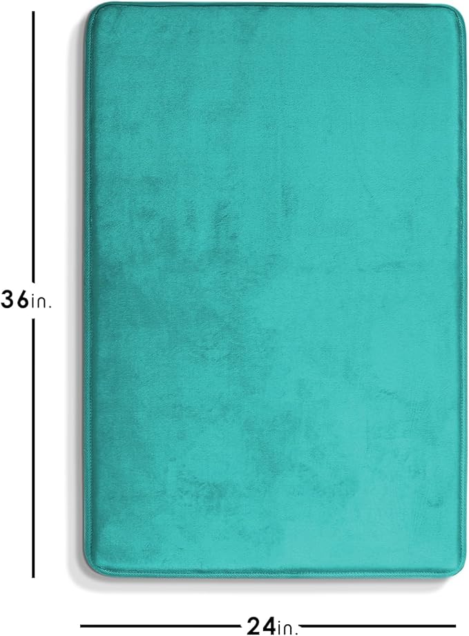 Clara Clark Bathroom Rugs, Velvet Memory Foam Bath Mat, Non-Slip Bath Rugs, Machine Wash, Dries Quickly, Ultra Soft Plush Bath Mats for Bathroom,