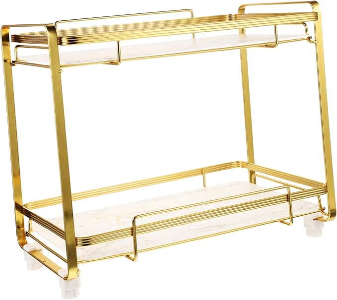 Storage Shelf Bathroom Vanity Organizer over The Toilet Rack Marble Look Space-saving