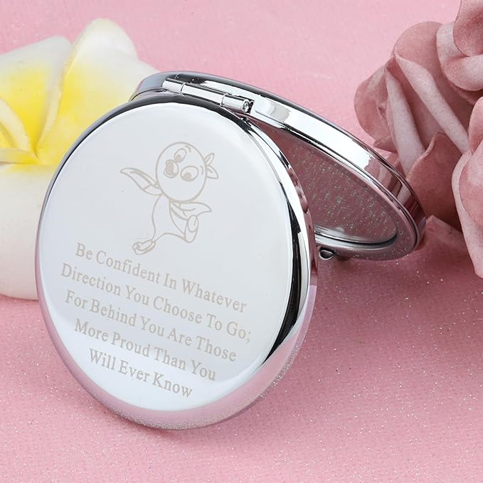 LQRI Orange Bird Makeup Mirror Cartoon Character Merchandise Orange Bird Lover Gift