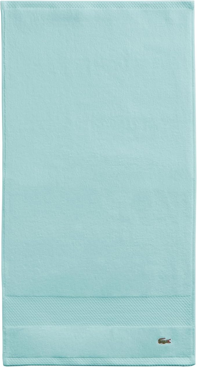 Lacoste Heritage 100% Supima Cotton Hand Towel, Mint, 16" x 30" – Highly Absorbent & Quick Drying, Premium Super Soft Bath Towel, Bathroom Essential, Gift for All Occasions, Machine Washable