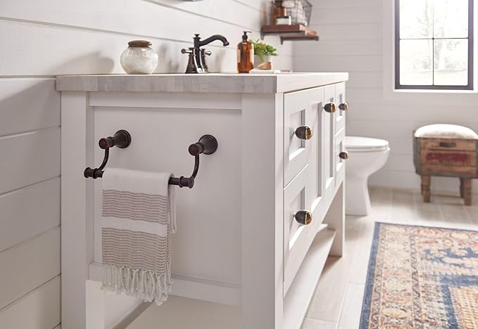 Moen Belfield Oil Rubbed Bronze 9-Inch Bathroom Hand -Towel Bar, YB6486ORB