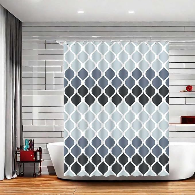 Textured Clarisse Shower Curtain Creative Home Ideas Modern Bathroom Shower Curtains Waterproof Fabric Machine Washable Shower Curtain 60 x 72 Inches