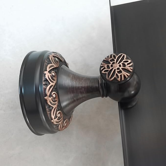 Oil Rubble Bronze Brass Bath Toilet Paper Holder with Phone Shelf, Wall Mounted Black Bathroom Hardware Accessories, Pattern Carving Design