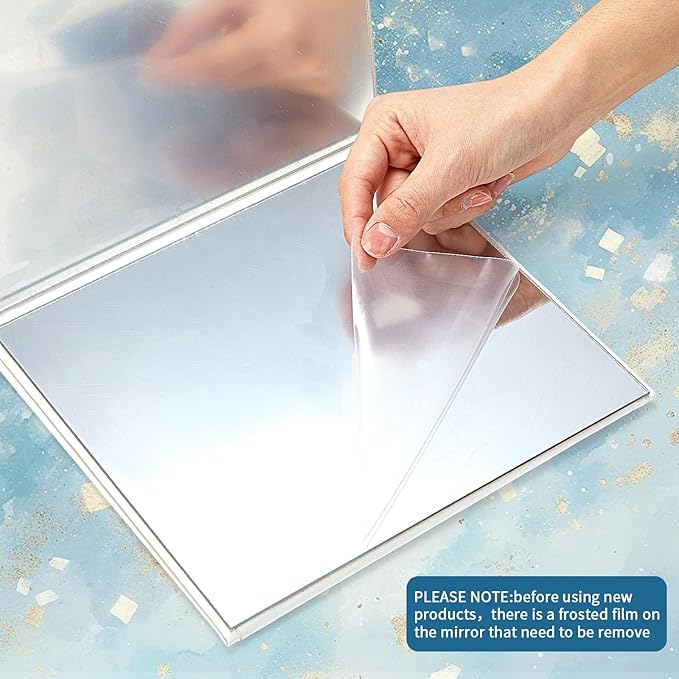 3 Way Foldable Full Length Mirror with Handle 31.89 x 11.22 Inches Leather Portable Camping Travel Hanging Folding Body Mirror for Makeup Dance Fitness Spa Hair Styling(White,Classic)